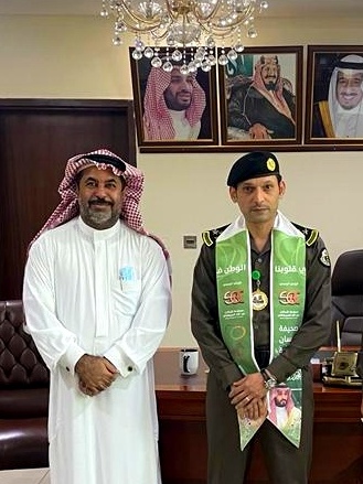 العميد شفيق الثويني يستقبل رئيس صحيفة فرسان الرياضة