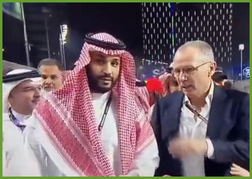 ولي العهد يصل إلى حلبة سباق السعودية الكبرى ” فورمولا 1