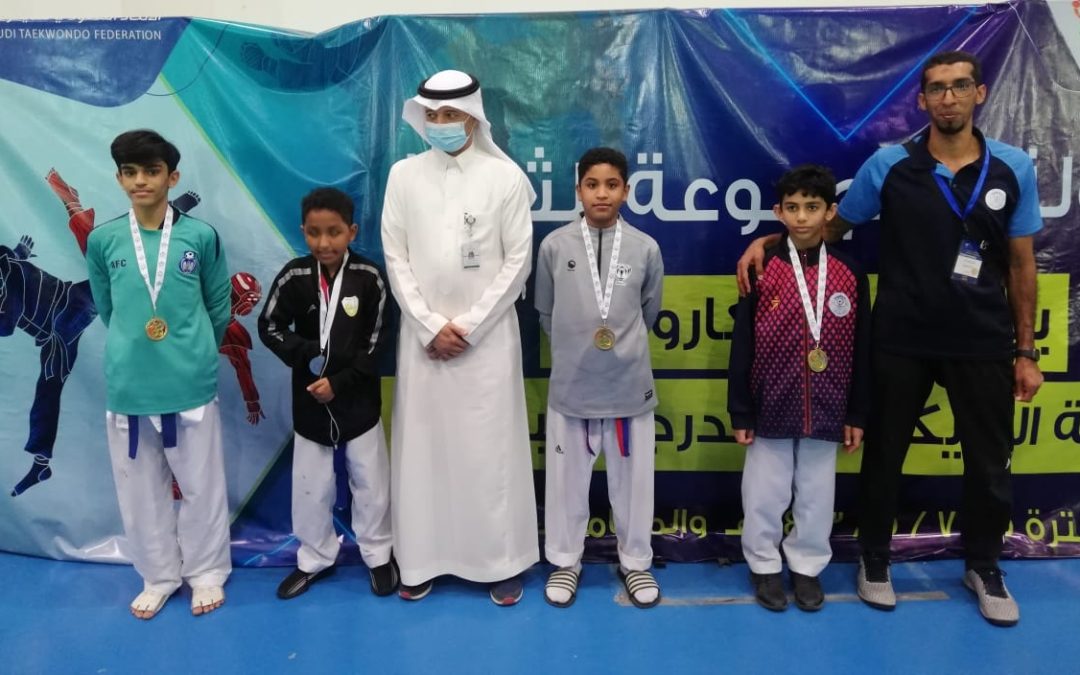 تايكوندو الخويلدية تحرز برونزيتين في بطولة المجموعة الثانية لفئة البراعم للتايكوندو