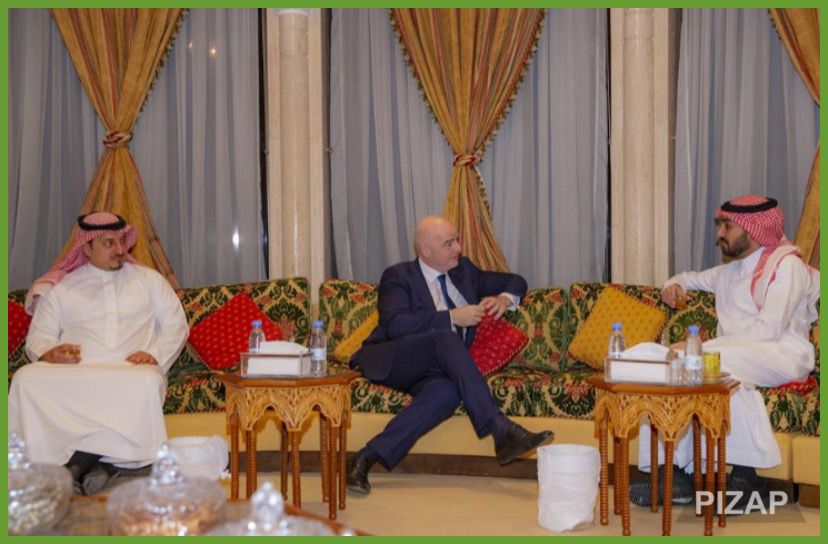 وزير الرياضة يلتقي بجتاني إنفانتينو