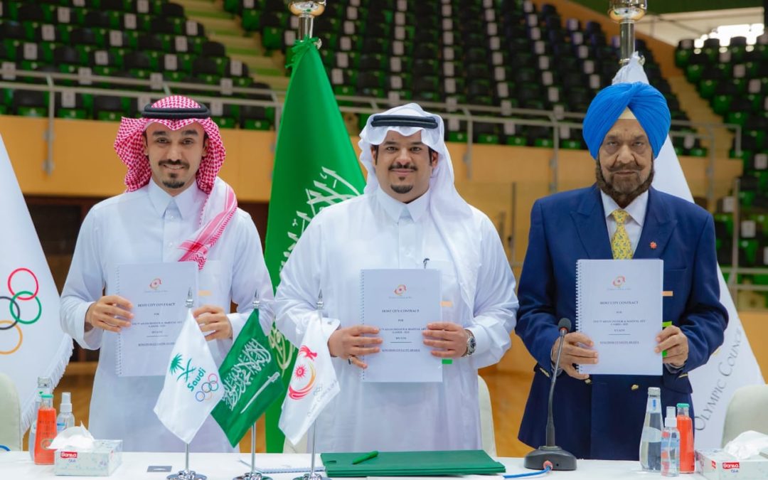 الفيصل يوقع عقد استضافة منطقة الرياض لدورة الألعاب الآسيوية للصالات المغلقة والفنون القتالية السابعة 2025م للمرة الأولى في تاريخها