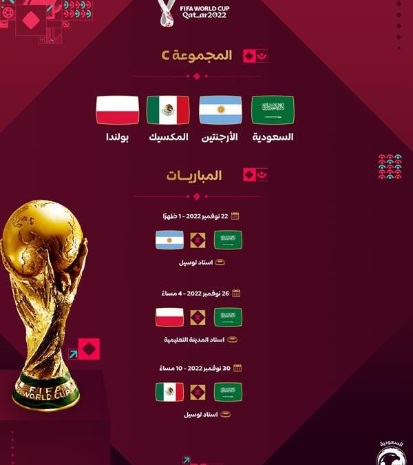” فيفا ” يعتمد الجدول النهائي لمواعيد مباراة المنتخب السعودي في كأس العالم 2022