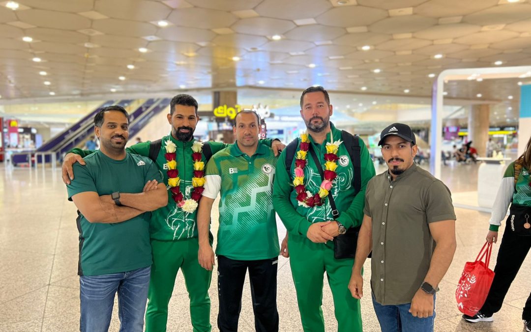 استقبال للبطلين العالميين خليتيت والمرزوق