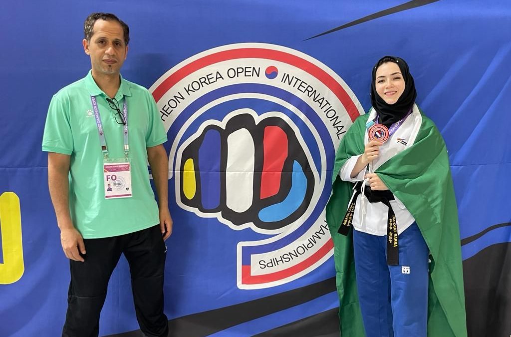 باشراف المدرب الوطني ابو الرحي..بطلة التايكوندو السعودي أبرار تخطف البرونزية الدولية