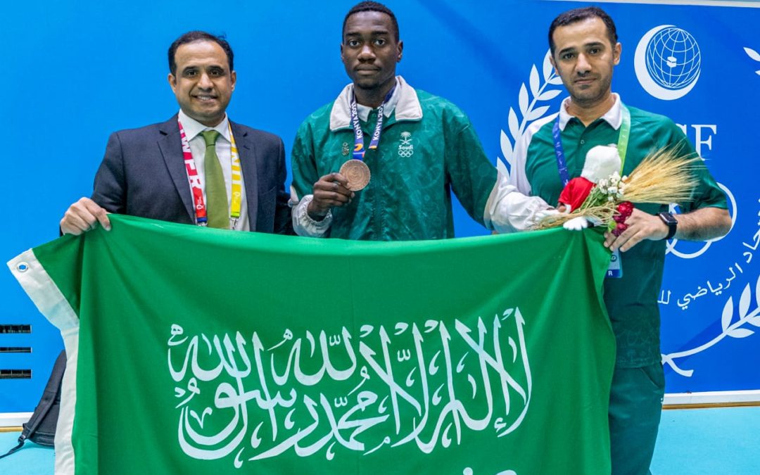 المبروك يخطف برونزية التايكوندو في منافسات دورة العاب التضامن الاسلامي