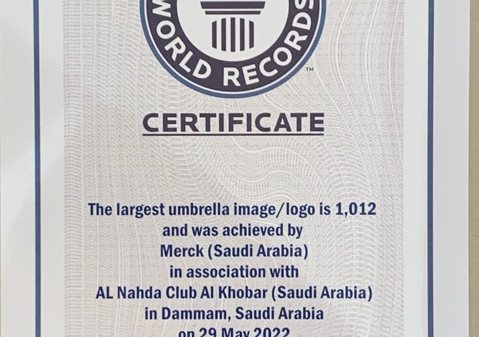 موسوعة غينيس تمنح نادي النهضة شهادة اكبر شعار للتصلب المتعدد