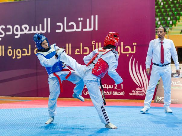 لاعبو ولاعبات التايكوندو يخضعون لتجارب أداء دورة الألعاب السعودية 2022