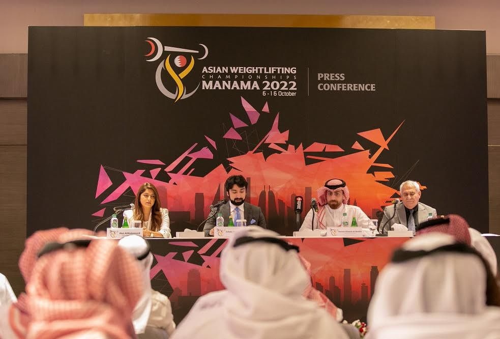 المؤتمر الصحافي لبطولة آسيا لرفع الأثقال يشهد حضور عسكر والكوهجي ورئيس الاتحاد الدولي
