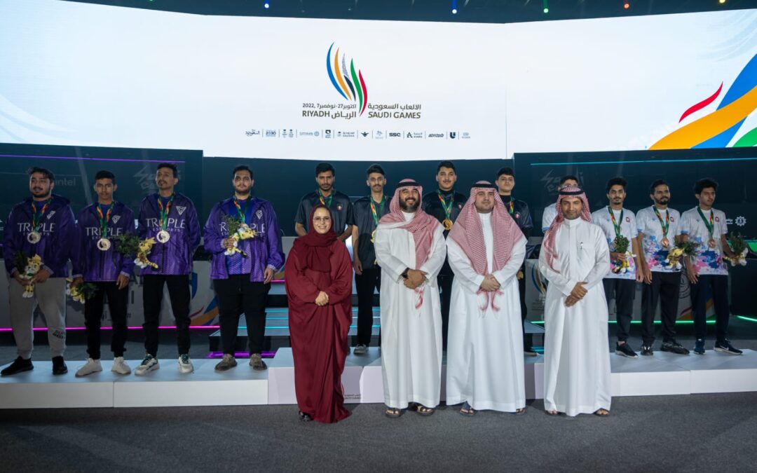 تتويج الفائزين بمنافسات الألعاب الإلكترونية و الهلال والاتفاق إلى نهائي كرة الطائرة للسيدات ضمن الألعاب السعودية 2022