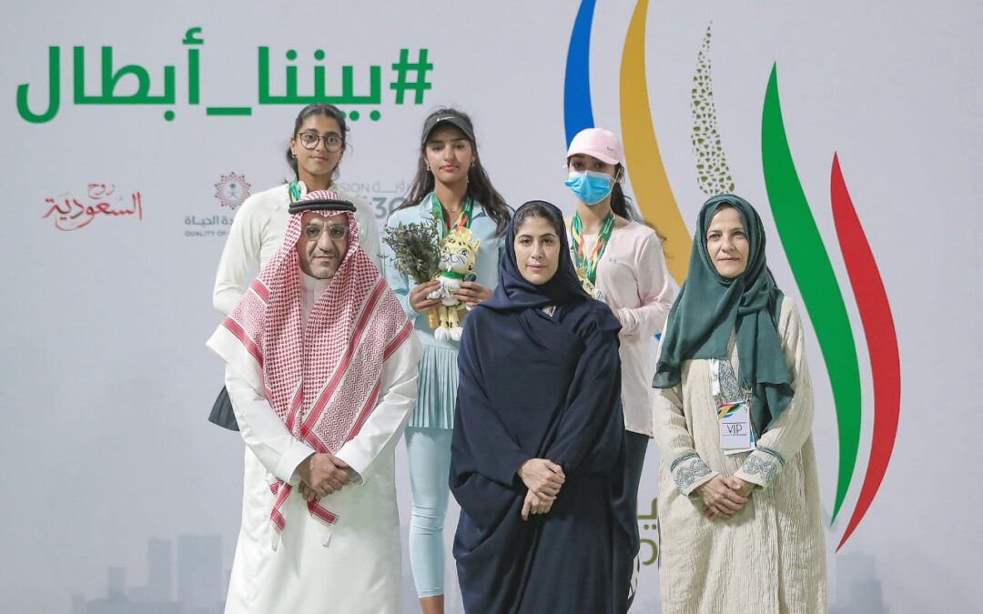 تتويج الفائزين في منافسات التايكوندو والريشة الطائرة والتنس ضمن الألعاب السعودية 2022