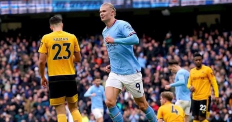 هالاند : يهدي مانشستر سيتي الفوز على ولفرهامبتون بثلاثية