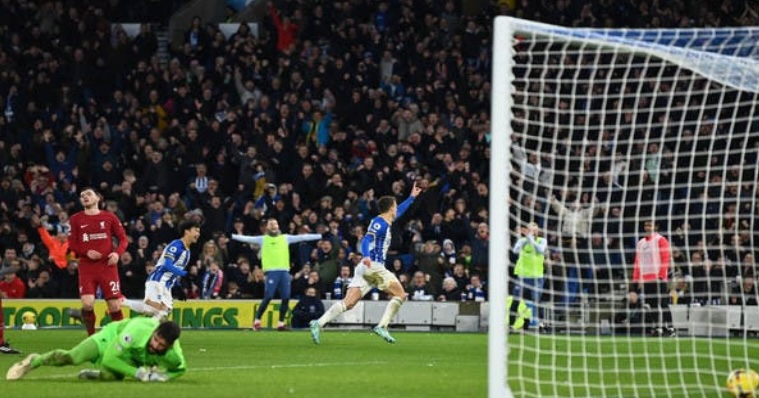 برايتون يسحق ليفربول بثلاثية دون رد