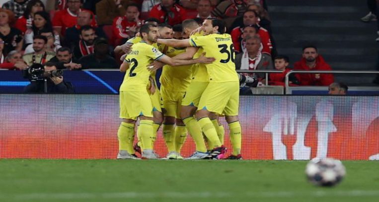 انتر ميلان يفوز على بنفيكا بهدفين في ذهاب ربع نهائي دوري الأبطال