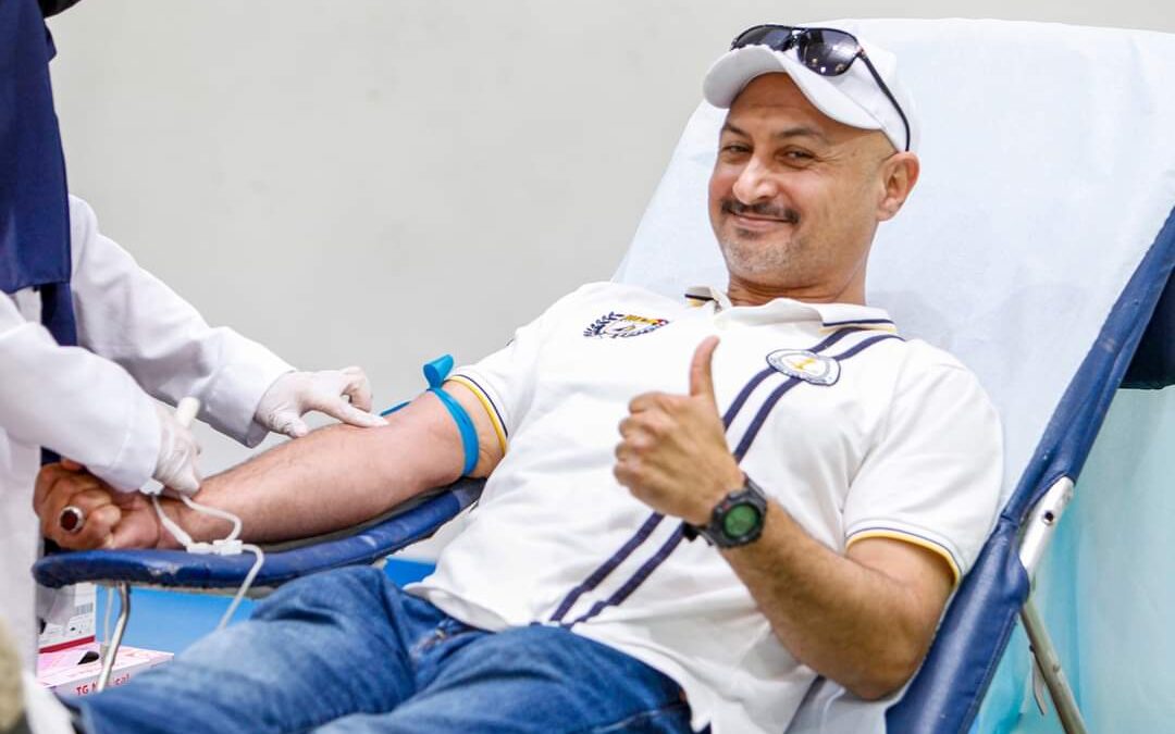 بالصور :133 شخصا في ختام حملة التبرع بالدم على صالة نادي الخويلدية