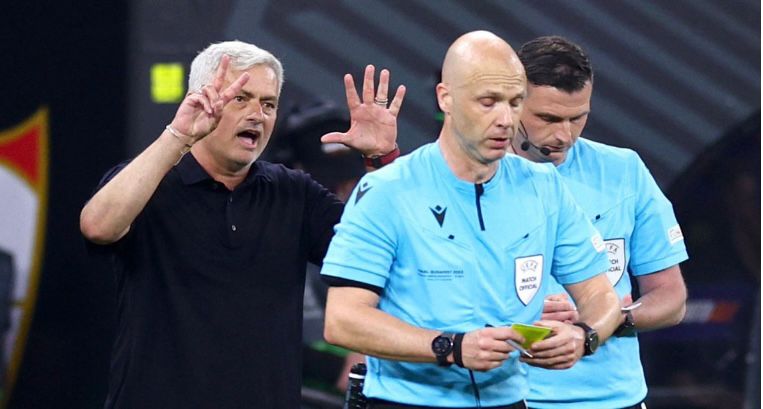 إيقاف مورينيو 4 مباريات قارياً لشتمه حكماً