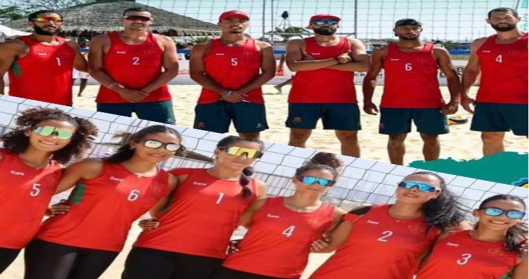 الذهب للطائرة الشاطئية للمغرب ذكوراً وإناثاً     