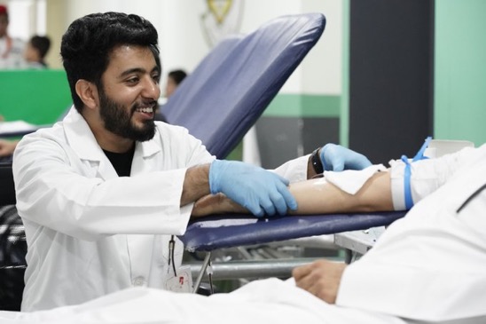 (99 ) متبرعا حصيلة حملة التبرع بالدم في نور سنابس