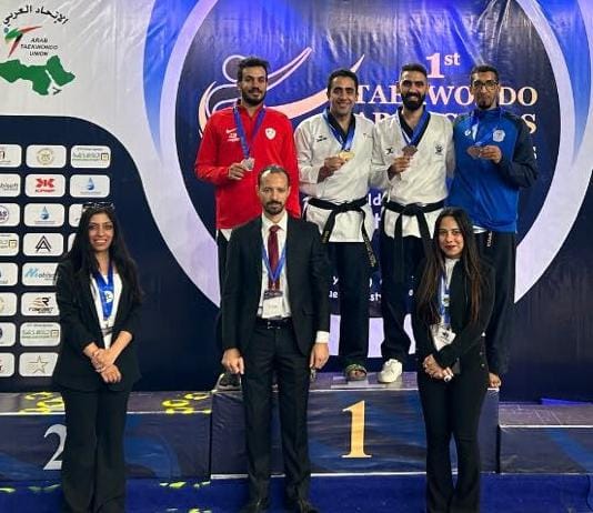 أبطال تايكوندو الخويلدية يحصدون 4 ميداليات ملونة في البطولة العربية للاندية