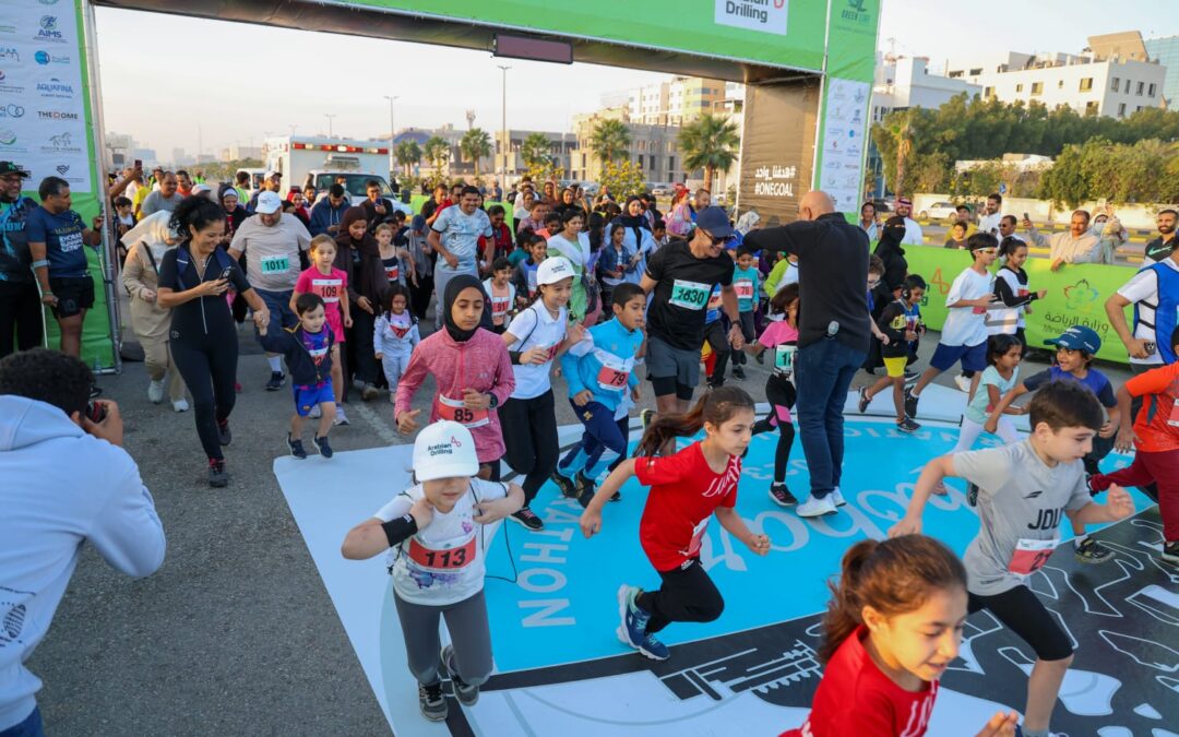مشاركة حضانة الدمام في نصف مارثون الخبر الدولي 