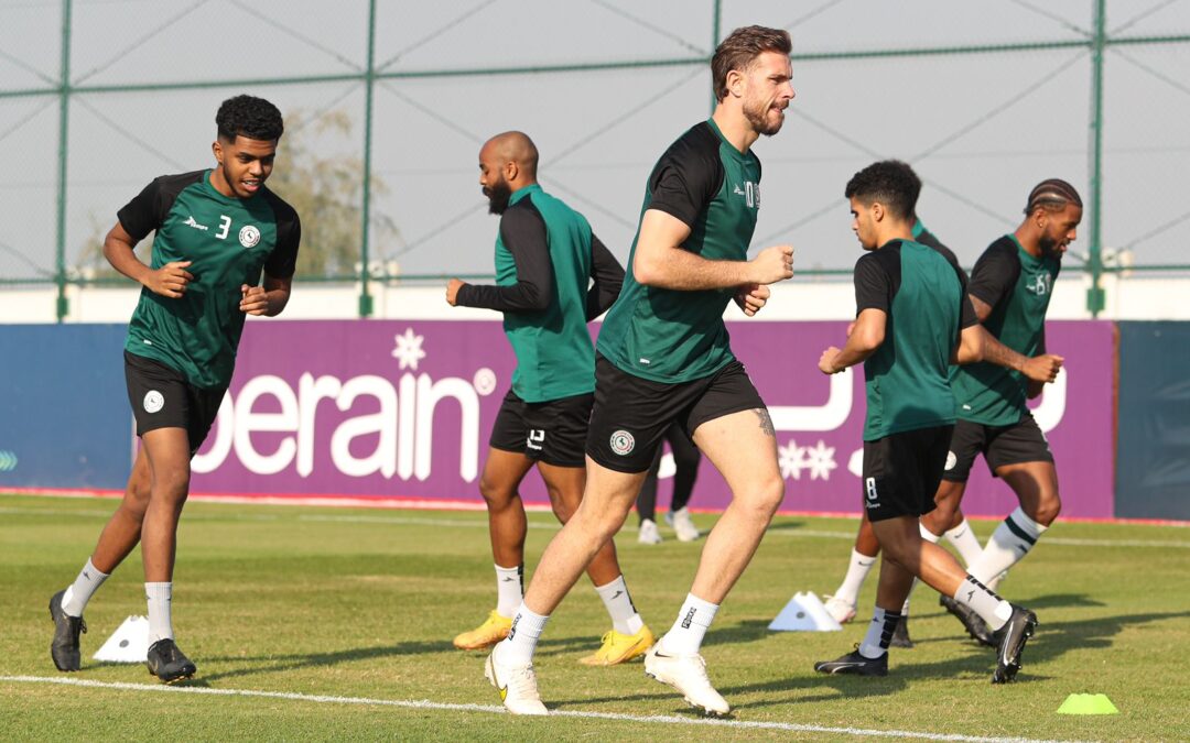 بحضور الرئيس أ.سامر المسحل الاتفاق يجري تدريبه الرئيسي تحضيراً لمواجهة الشباب