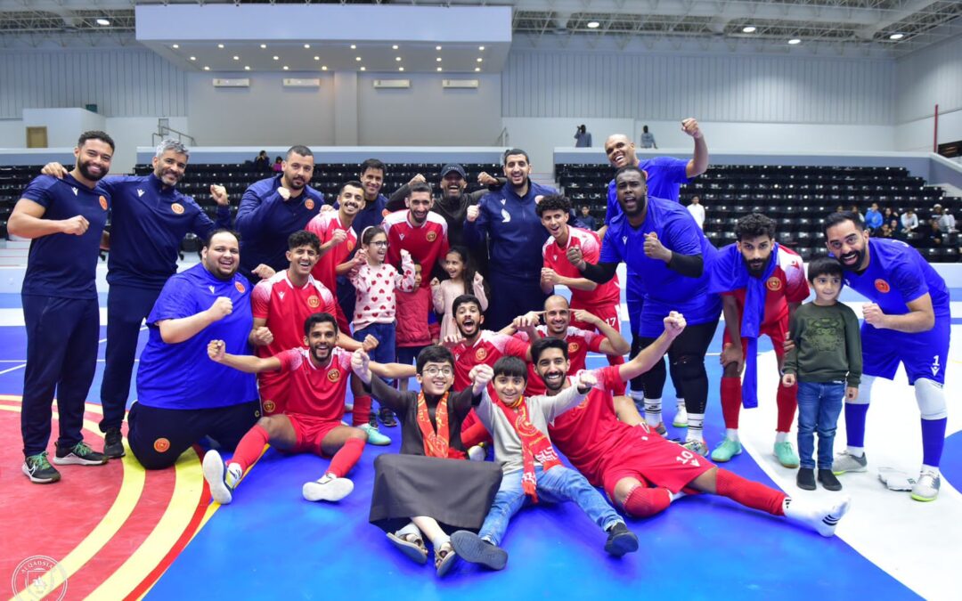 القادسية يتصدر دوري الصالات بالعلامة الكاملة