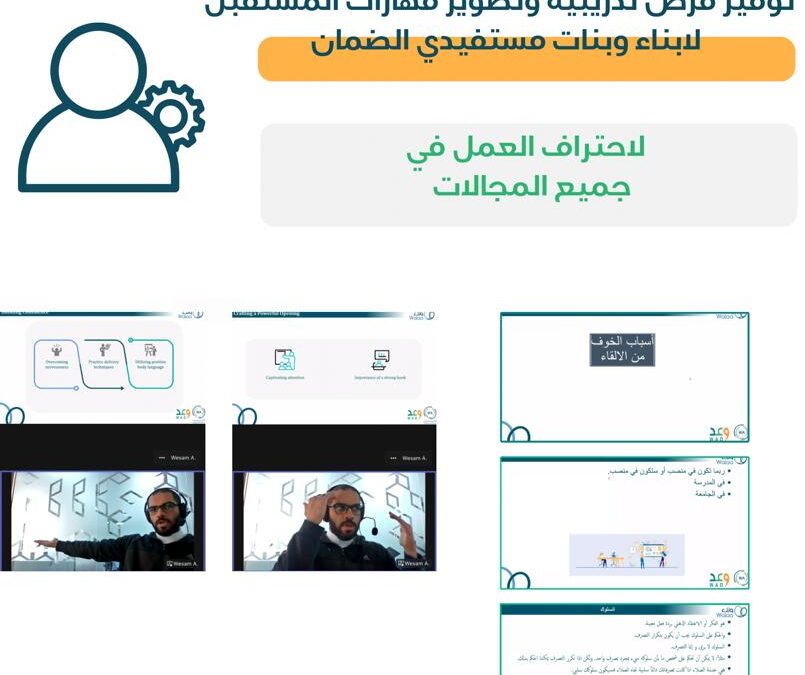 500 مستفيد مشارك في الدورات التطويرية  المقدمة بالتعاون بين تمكين ضمان الدمام واكاديمية ولاء للتدريب