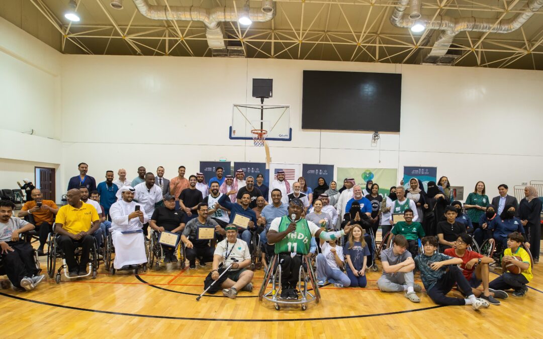 ختام ورشة تطوير مدربي سلة الكراسي المتحركة و بحضور البقوص ونائب السفير الامريكي