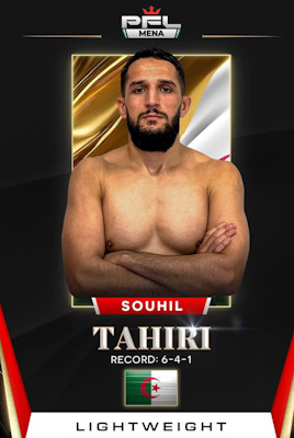 الجزائري طاهري: أطمح للفوز بلقب دوري المقاتلين المحترفين في الشرق الأوسط وشمال افريقيا