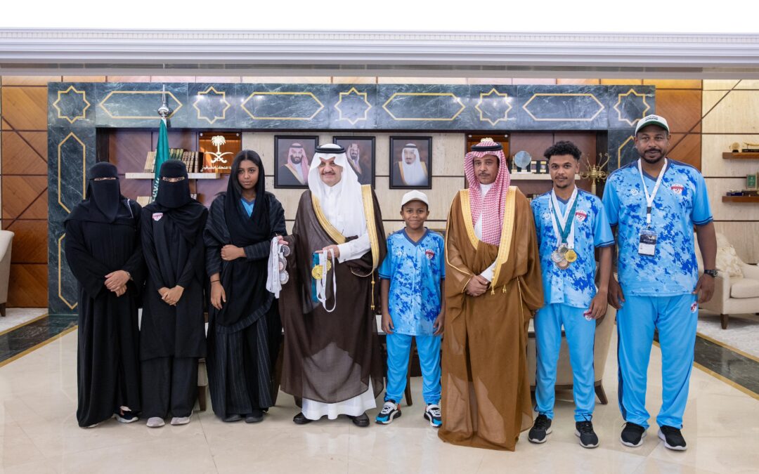 أمير الشرقية يهنئ نادي القرية العليا الرياضي على تحقيقهم عدد من الميداليات