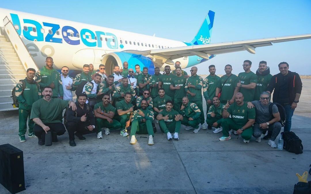 بعثة ‫المنتخب السعودي‬ لكمال الأجسام تصل إلى جزيرة كيش الإيرانية ، للمشاركة في بطولة العالم التي ستقام في جزيرة كيش الإيرانية