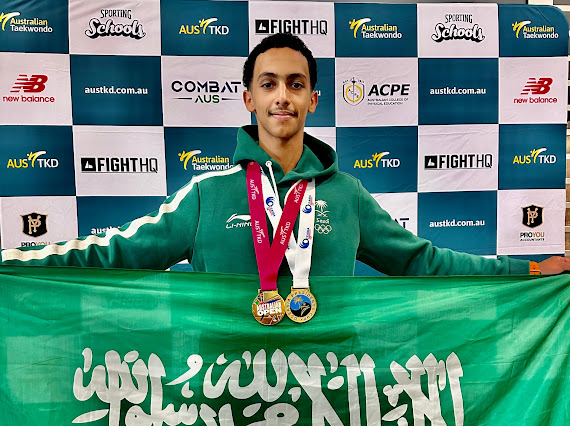 ذهبيتين دوليتين لنجم تايكوندو القادسية “رياض حمدي”