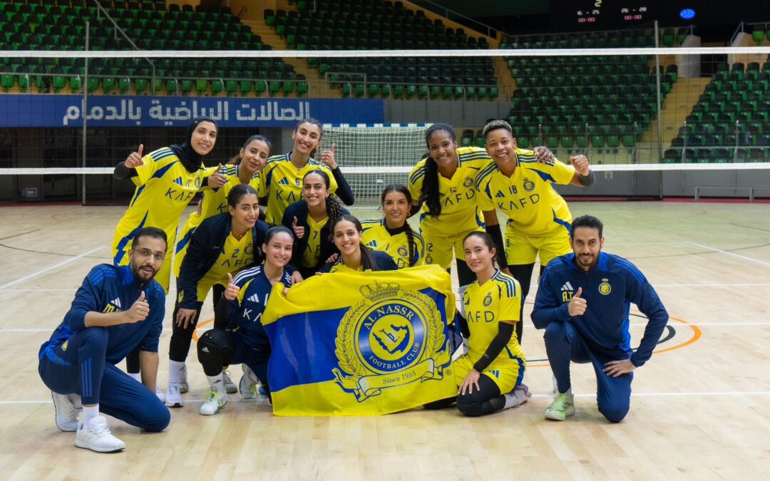 سيدات النصر أبطال المرحلة الأولى من دوري الطائرة