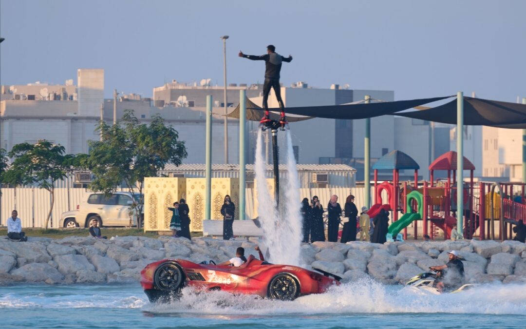 في السماء والبحر.. القطيف تحتفل باستضافة كأس العالم 2034