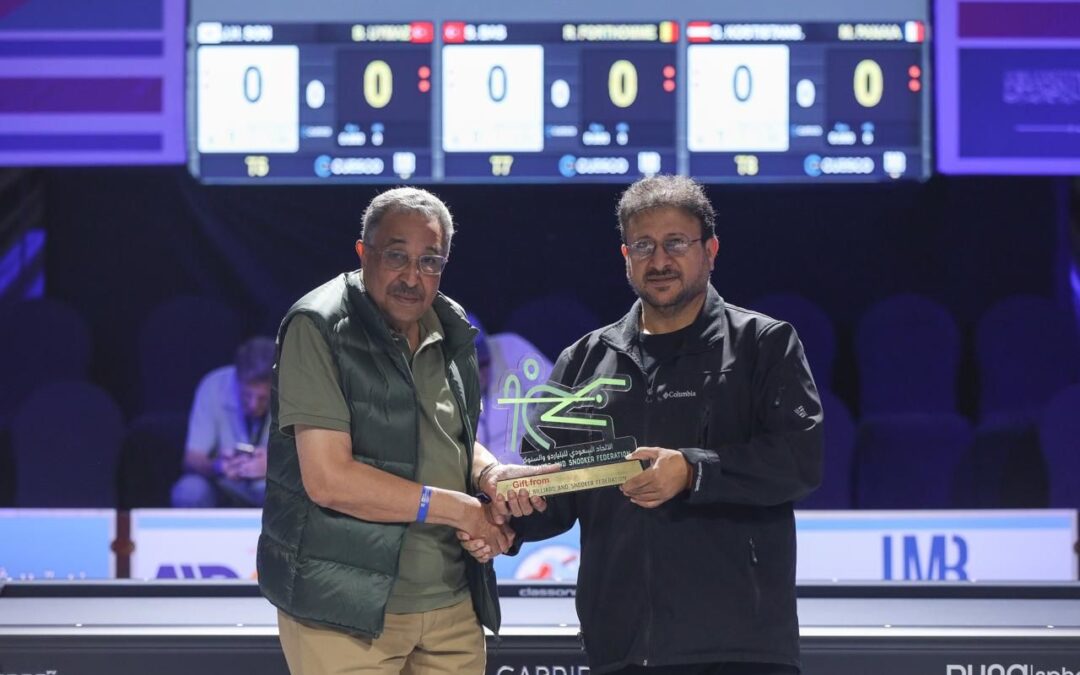 د.الشمري يكرم رئيس الاتحاد الدولي للبلياردو الفرنسي