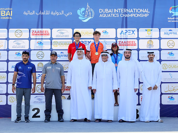 القادسية يحرز 3 ذهبيات في بطولة دبي الدولية للألعاب المائية
