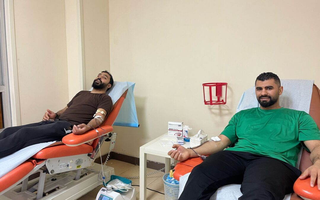 الوحدة الأسبوعية للتبرع بالدم: 30 وحدة دم في الأسبوع الرابع من أبريل