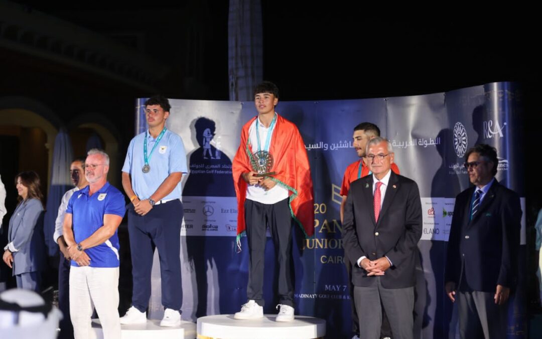 سالم العبكل وصيف الناشئين في بطولة العرب للجولف