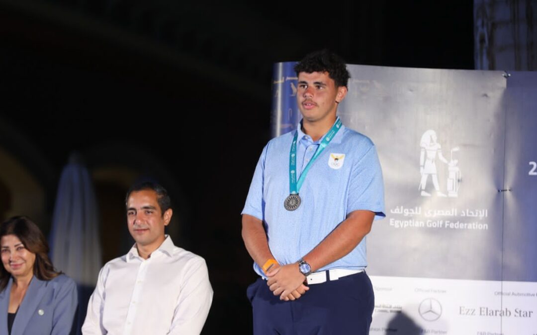 سالم العبكل وصيف الناشئين في بطولة العرب للجولف