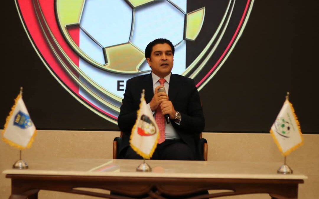 نائب رئيس الإتحاد الدولي للميني فوتبول ورئيس الإتحادين المصري والعربي أحمد سمير يفتتح الدورة التدريبية الدولية للحكام والمدربين تحت رعاية الاتحاد الدولي IMF