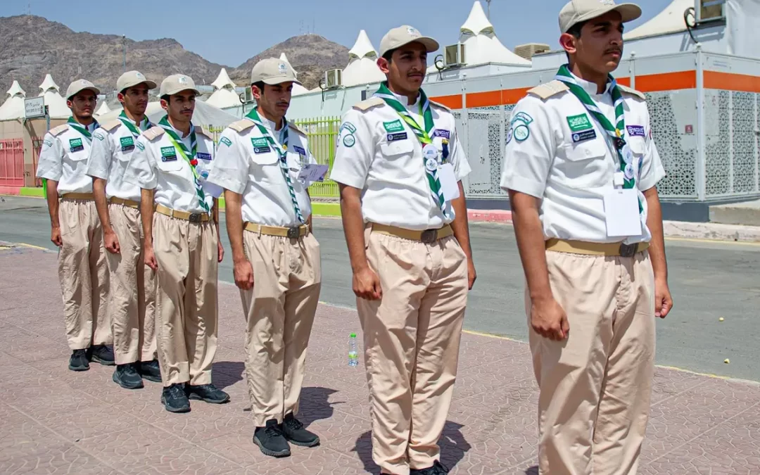 ستة توائم في معسكر واحد لخدمة حجاج بيت الله الحرام.