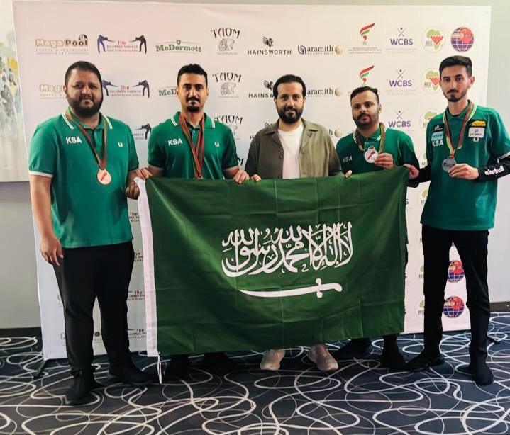 أخضر البليارد والسنوكر يحصد 6 ميداليات في بطولة كأس الاتحاد العربي 2025  