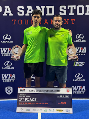 حسن عبادي و محمد السليمان يهيمنان على بطولة WPA Sandstorm B Open نهائي سعودي خالص يعكس تطور البادل في المملكة
