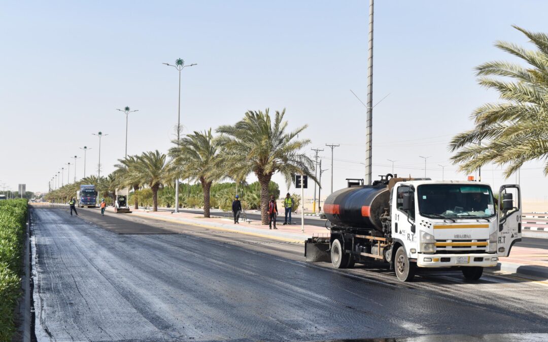 بلدية مليجة تواصل تطوير البنية التحتية عبر انشاء وتأهيل الطرق بمساحة اجمالية  82000 متر مربع
