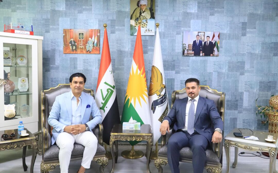 مدير عام الرياضة بأقليم كردستان العراق يستقبل نائب رئيس الإتحاد الدولي للميني فوتبول IMF أحمد سمير