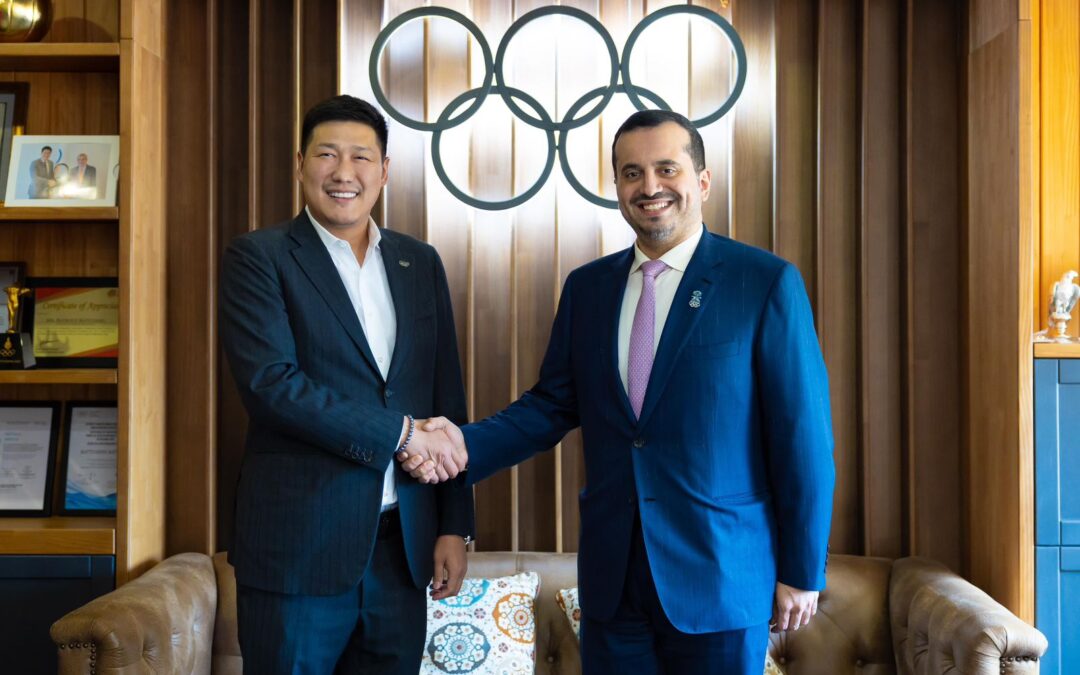 بن جلوي يلتقي رئيس الأولمبية المنغولية و حضر مهرجان الرياضات الصحراوية في منغوليا