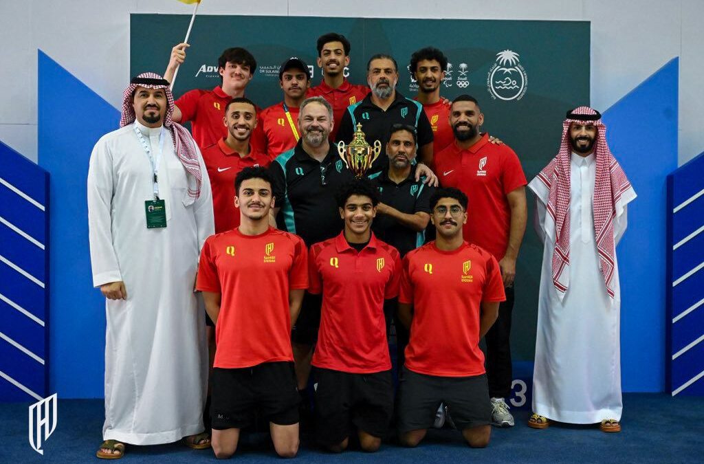 سباحة القادسية ثالثًا بـ34 ميدالية و5 أرقام قياسية