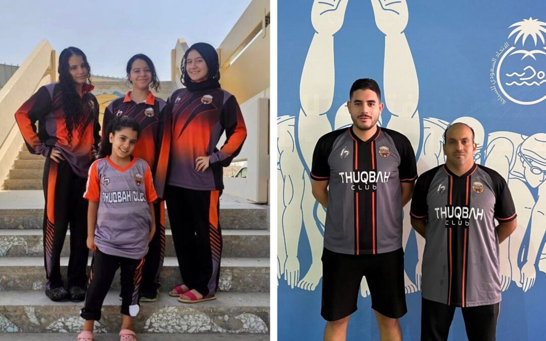 سباحات نادي الثقبة يتألقن في أولى المشاركات النسائية