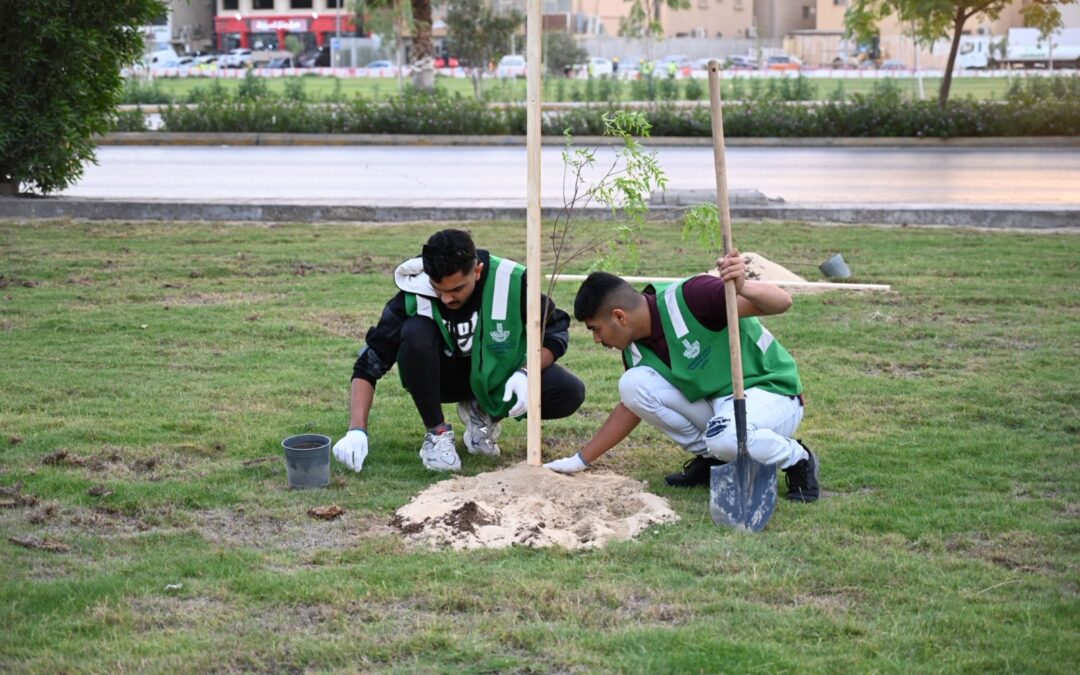 50 شجرة من ” بلدية الفطيف ” لتحسين المشهد الحضري تزرع بأيدي متطوعي خلود العطاء