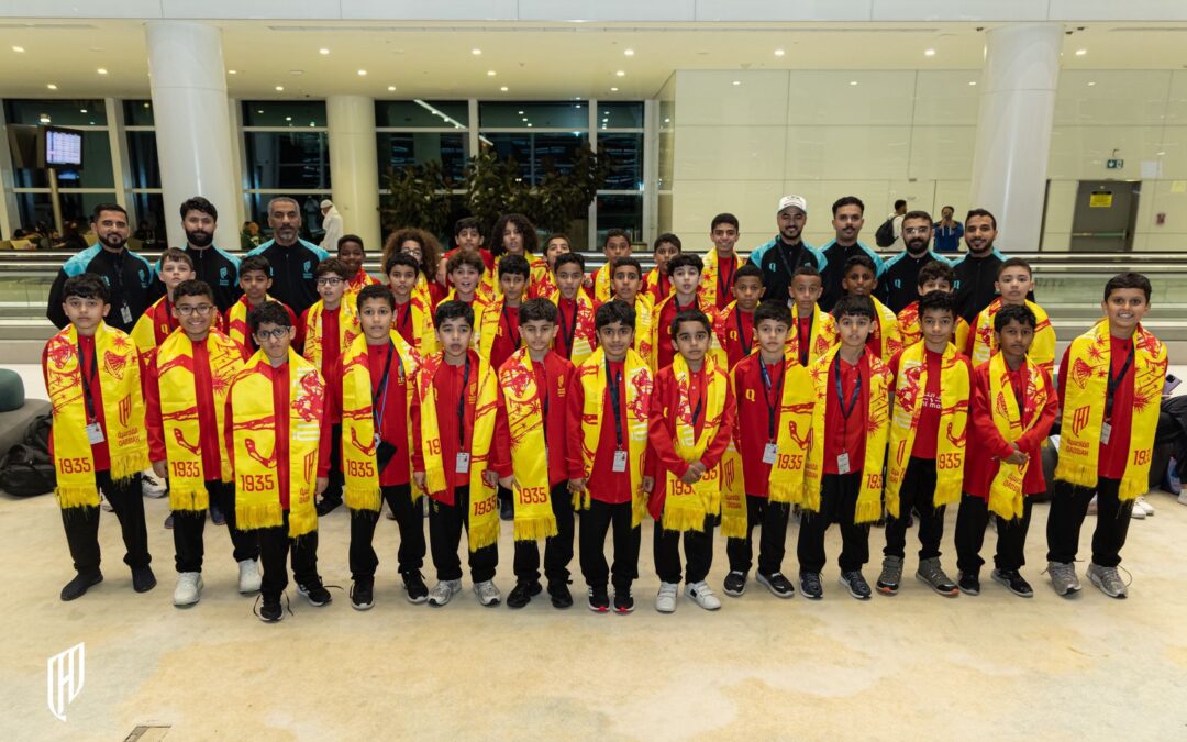 بعثة أكاديمية القادسية لكرة القدم تغادر إلى أبوظبي للمشاركة في كأس مانشستر سيتي