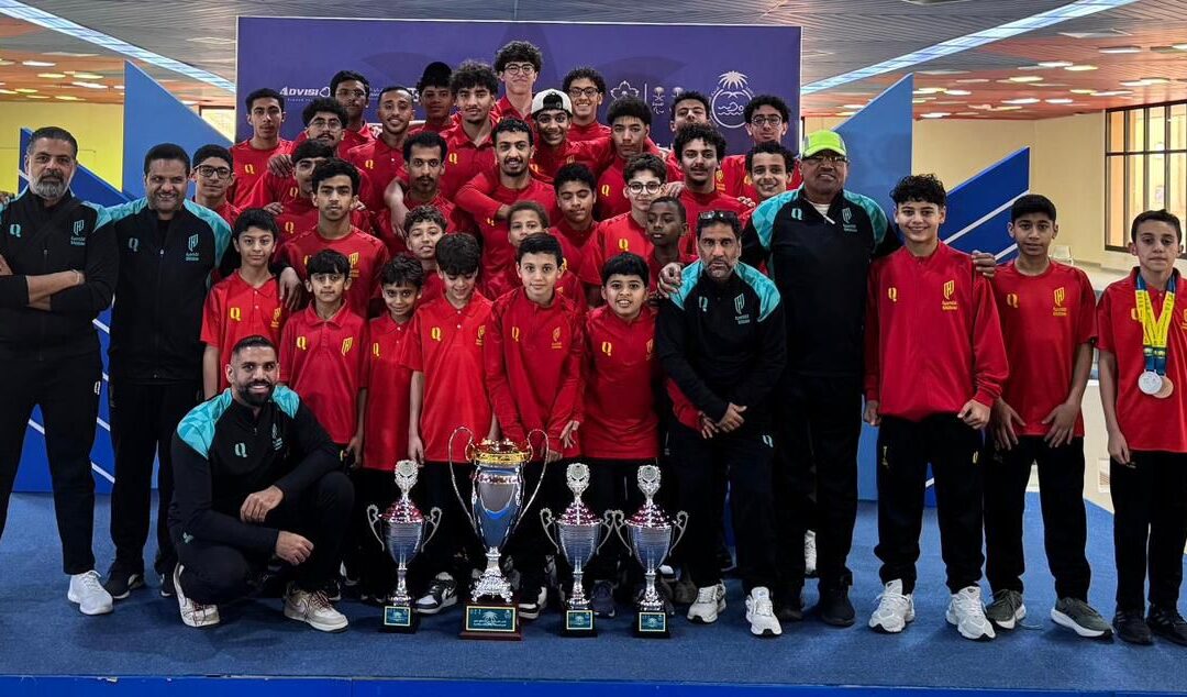 القادسية يحصد 50 ميدالية و4 كؤوس في بطولة المناطق للسباحة